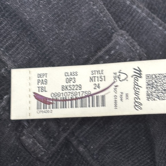 Madewell Superwide-Leg Pants in Corduroy in True Black size 24‎ NWT NT151 - Picture 9 of 14